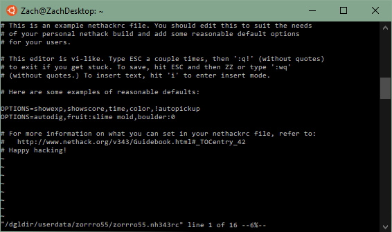 Starting the telnet client